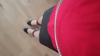 Sissy'S Humiliation: Bondage Walk And Punishment In Heels