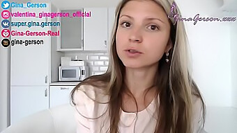 Amateur Russian teen Gina Gerson talks to her fans in a homemade video