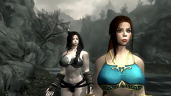 Skyrim'S Kinky 3some Dengan Jenna Dan Lacey Berakhir Dengan Hukuman