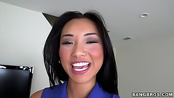 Alina Li, an Asian teen, gives a deepthroat to Brannon Rhoades in Bangbros video