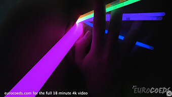 Innocent-Looking Girl Explores Kinky Masturbation With Glow Sticks