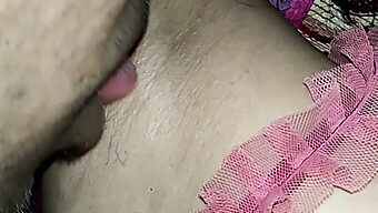 Young Woman Enjoys Oral Pleasure On Her Armpits