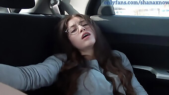 Shana X'S Passionate Car Orgasm: A Brunette Teen'S Solo Pleasure Ride