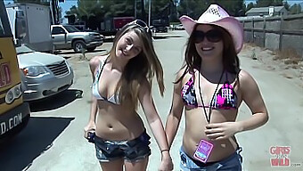 Teen Babes Engage In Steamy Lesbian Orgy At A Country Party