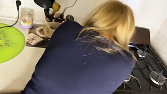 Amateur Teen Gets Her Ass Pounded In The Kitchen By Her Lover