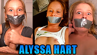 Alyssa Hart, En Lille Rødhåret Med Små Bryster, Er Bundet Og Dæmpet Med Gaffatape I Tre Varme Videoer Med Bondage Og Gag-Fetish-Leg