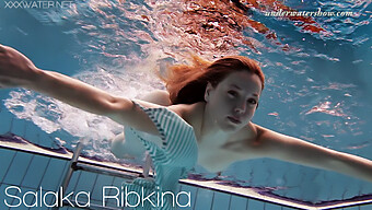 Teen Amateur Salaka Ribkina'S Public Nude Swim In The Czech Republic