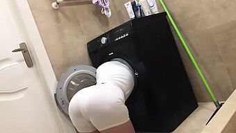 Amateur Stepsister'S Risky Experiment With Washing Machine