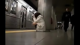 A Japanese Girl Feels Up By An Unknown Person On A Train Without Any Underwear