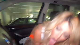 Latina Hooters Waitress With Tattoos Gives A Blowjob In A Car For A Generous Tip