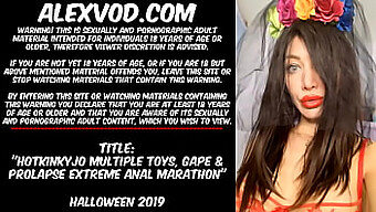 Halloween Kinky Jo'S Extreme Anal Toy Play With Multiple Gapes And Prolapse