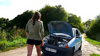 A Polish Couple Indulges In Sex In Their Car