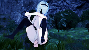 Yorha 2b สนุกกับการเผชิญหน้าอย่างเร่าร้อนในป่า