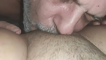 A Mature Man Eagerly Consumes My Youthful Cunt In A Passionate Encounter