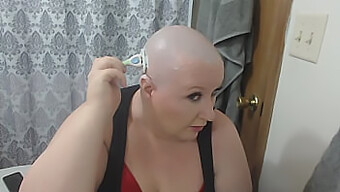 Thesweetsav, A Seductive Older Cam Girl, Shaves Her Head Smooth In Submission