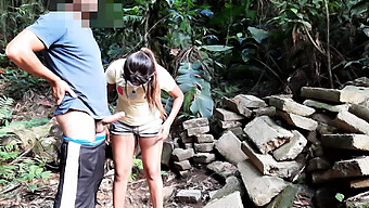 A Brazilian Prostitute In The Woods Receives A $10 Tip For Oral And Anal Sex