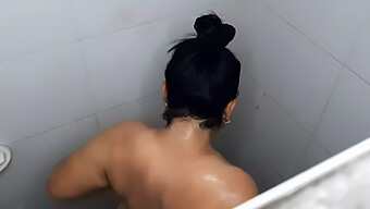 Latina 18-Year-Old With Natural Tits Filmed In The Shower