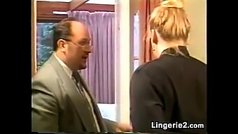 Office Boss Punishes Blonde Employee With A Spanking