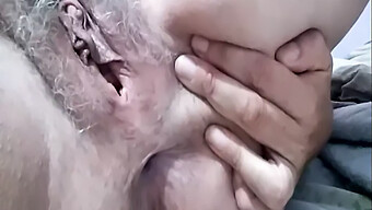 Older Woman Exposes Her Unshaven Pussy